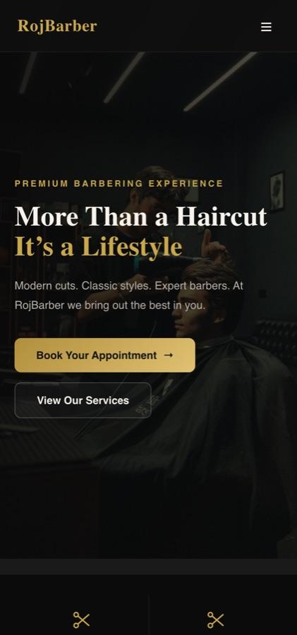 The same shop site on a phone